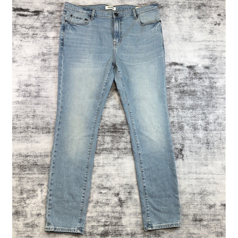 Goodthreads Mens Skinny Fit Light Wash Blue Stretch Denim Jeans 38W x 32L‎
